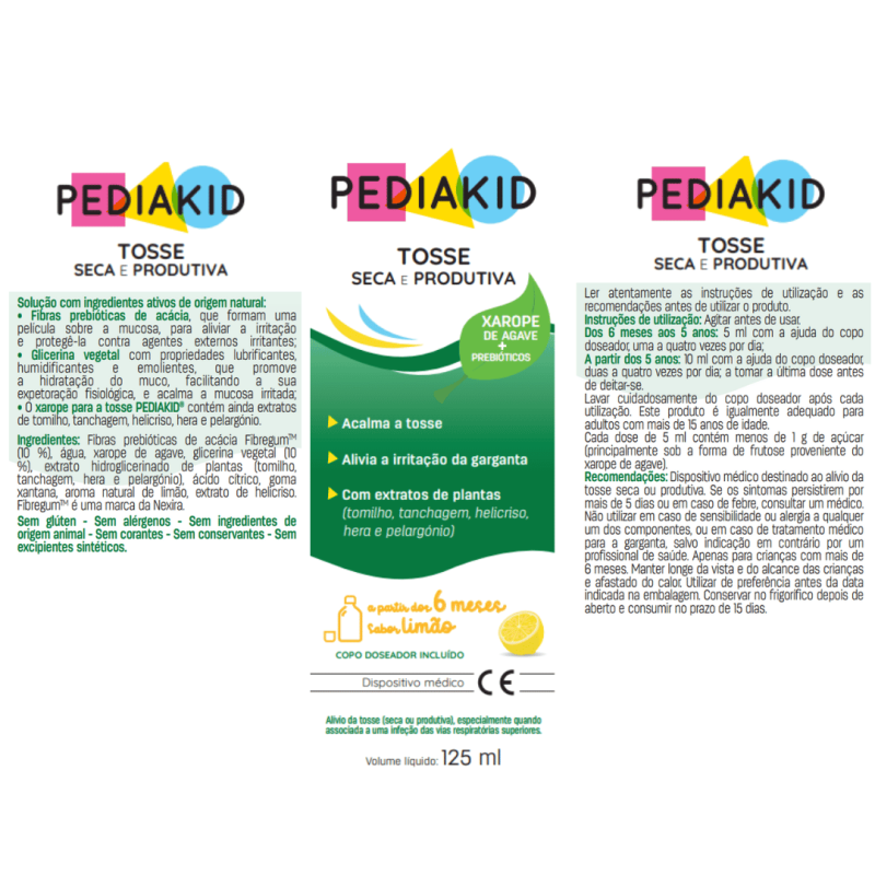 PEDIAKID® Tosse Seca e Produtiva - Xarope para crianças